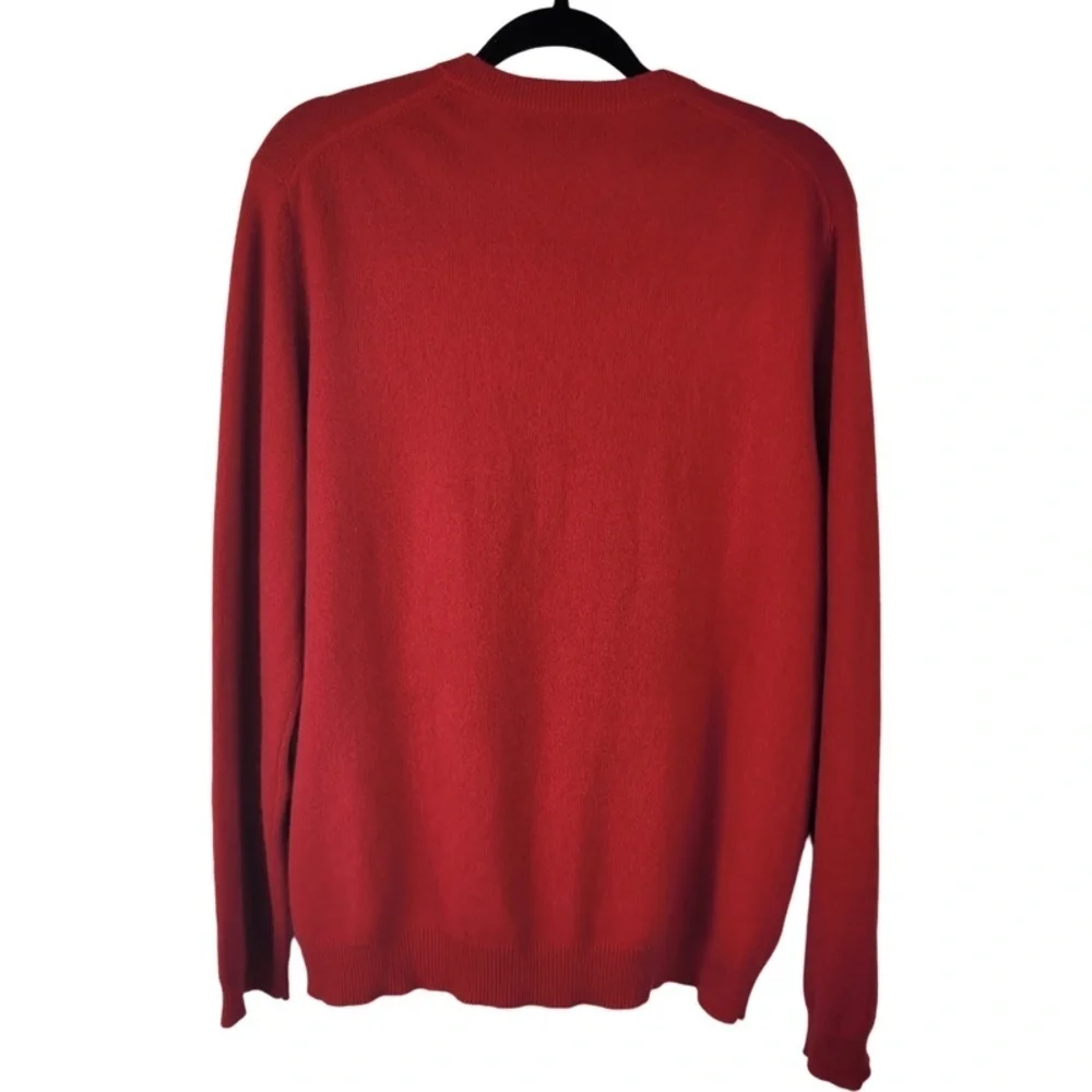 ✅ Express Men’s 100% cashmere crew neck pullover sweater red size L